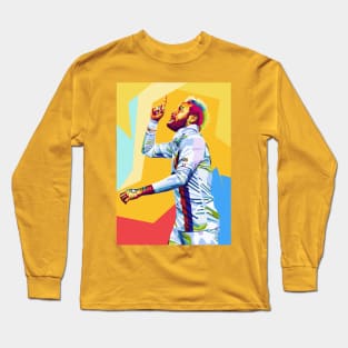 Neymar Jr Pop Art Long Sleeve T-Shirt